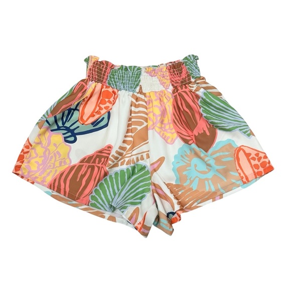 CROSBY by Mollie Burch Camden Flowy Pull On Coordinating Shorts XS Shell Print - Picture 10 of 13
